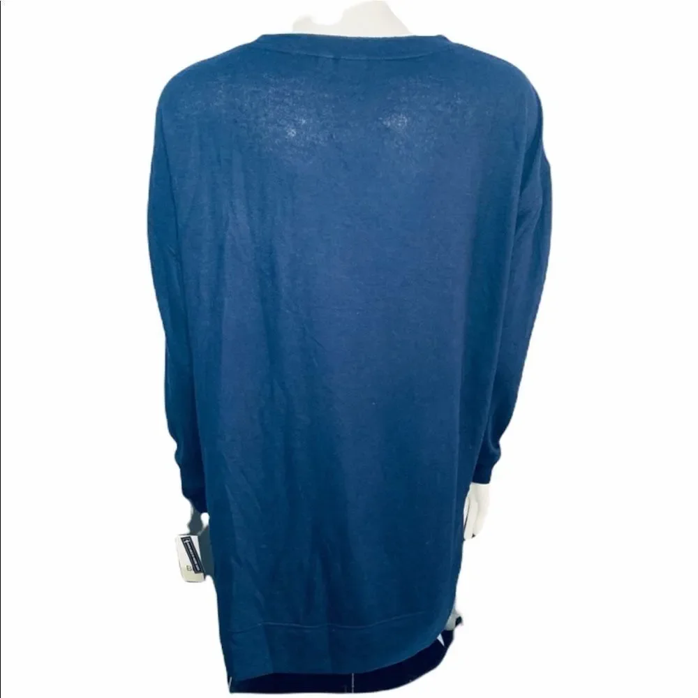 NWT BP from Nordstrom Cozy Lounge Top M navy Snowflake - Picture 6 of 15